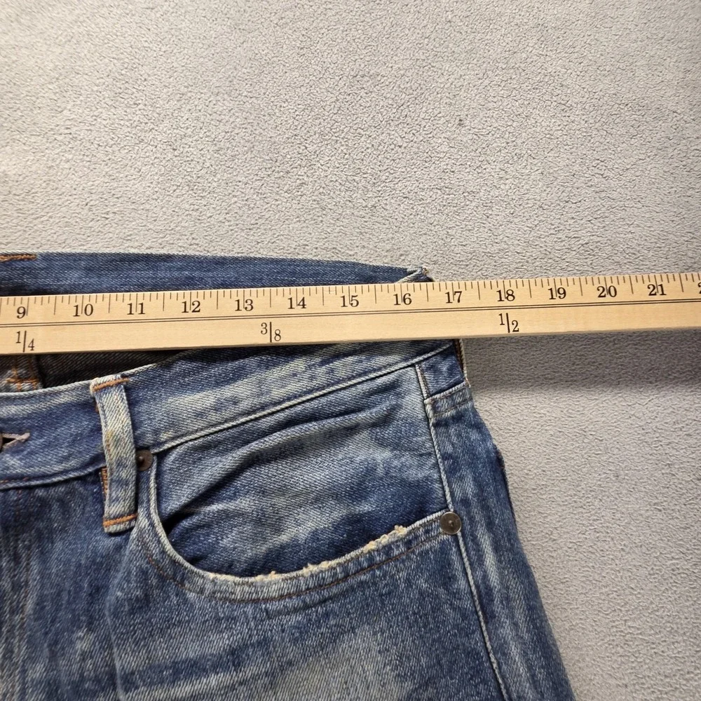 Polo Ralph Lauren Jeans Mens 32x32 Blue Selvedge Slim Straight Zip Fly